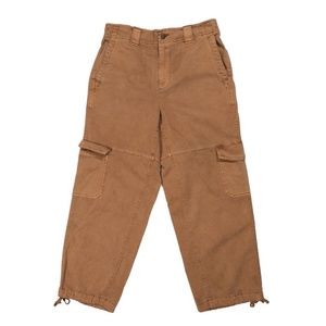 OLD NAVY Cargo Pants Joggers Short Sz. M Rust Brown Adjustable Cotton Men's